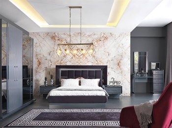 Titanyum Yatak Odası - Mazello Mobilya'da